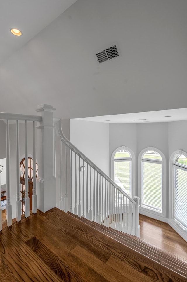 103 Windridge Dr, Nicholasville, KY 40356 - stairway featuring wood finished floors and recessed lighting