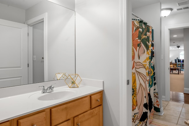 103 Windridge Dr, Nicholasville, KY 40356 - bathroom with vanity, tile patterned floors, and curtained shower