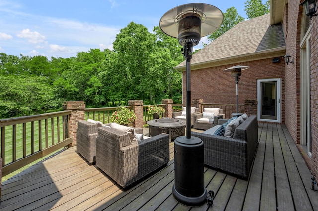 103 Windridge Dr, Nicholasville, KY 40356 - wooden terrace featuring an outdoor living space