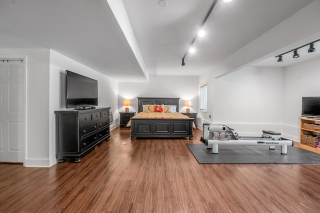 103 Windridge Dr, Nicholasville, KY 40356 - bedroom featuring rail lighting and dark wood finished floors