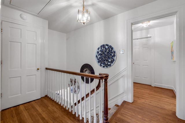 341 Kingsway Dr, Lexington, KY 40502 - hall featuring an upstairs landing and wood finished floors