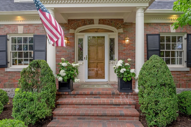 341 Kingsway Dr, Lexington, KY 40502 - entrance to property with brick siding and roof with shingles