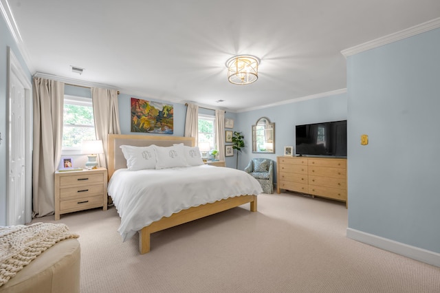 341 Kingsway Dr, Lexington, KY 40502 - bedroom with crown molding and light carpet