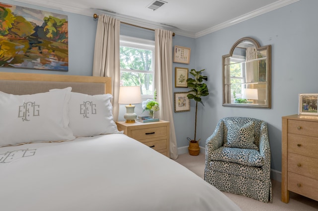 341 Kingsway Dr, Lexington, KY 40502 - bedroom with light carpet and ornamental molding