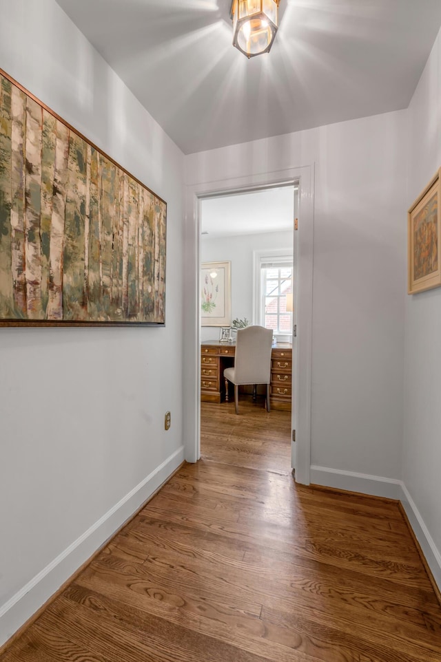 341 Kingsway Dr, Lexington, KY 40502 - hall featuring a desk and wood finished floors
