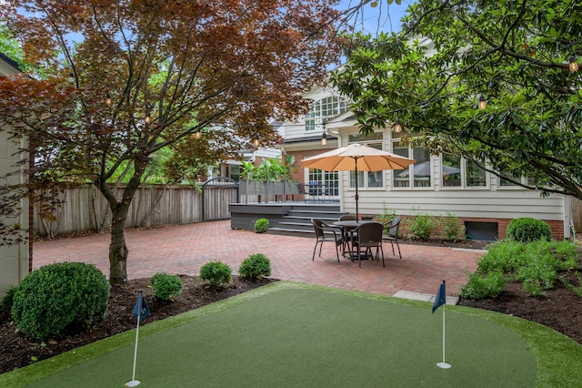 341 Kingsway Dr, Lexington, KY 40502 - view of patio / terrace with a putting green