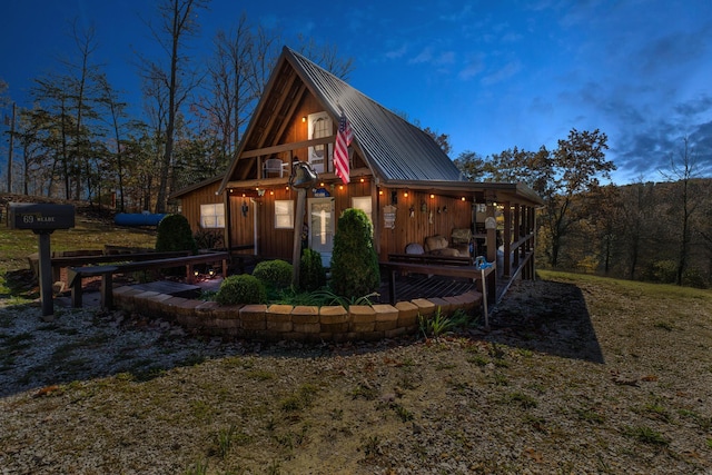 69 Side Run Rd, Wellington, KY 40387 - rear view of house featuring a metal roof
