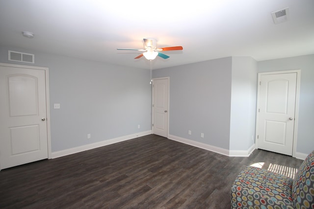 101 Corolla Cir, Georgetown, KY 40324 - empty room featuring dark wood-style floors, ceiling fan, and a smoke detector