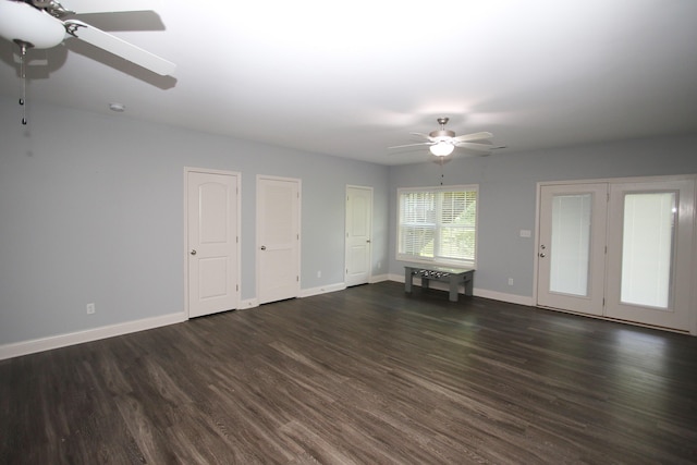 101 Corolla Cir, Georgetown, KY 40324 - unfurnished living room with ceiling fan and dark wood-style floors