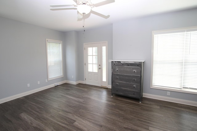 101 Corolla Cir, Georgetown, KY 40324 - unfurnished room with ceiling fan and dark wood-style floors