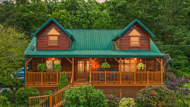 1836 Red Lick Rd, Berea, KY 40403 - rustic home with covered porch and a metal roof
