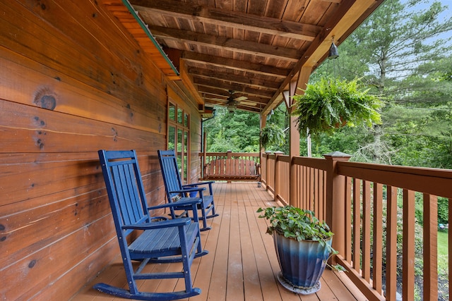 1836 Red Lick Rd, Berea, KY 40403 - wooden deck featuring ceiling fan