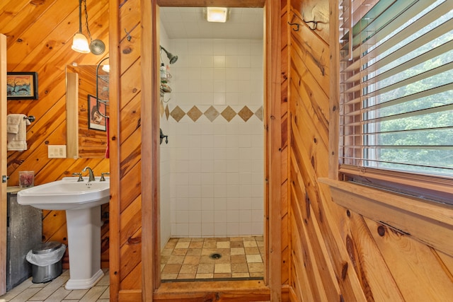 1836 Red Lick Rd, Berea, KY 40403 - full bath featuring a stall shower and wood walls