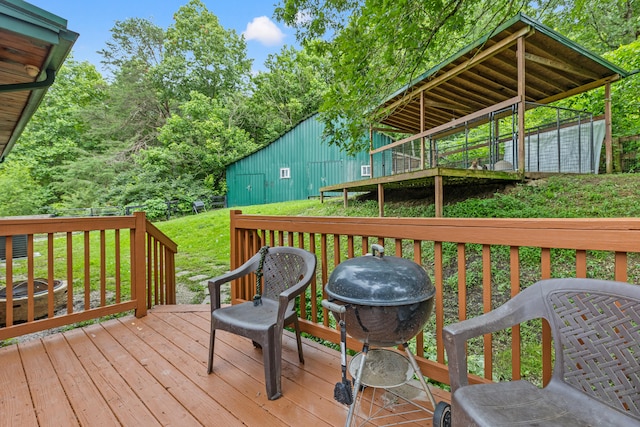 1836 Red Lick Rd, Berea, KY 40403 - deck featuring area for grilling and a lawn