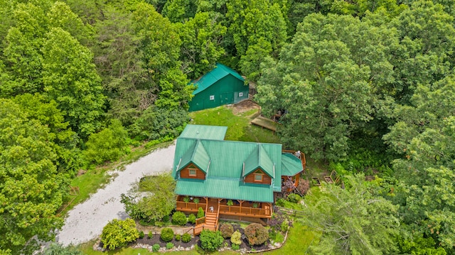 1836 Red Lick Rd, Berea, KY 40403 - aerial view of property and surrounding area with a heavily wooded area