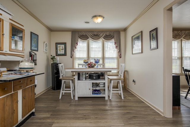331 Clearbrook Dr, Danville, KY 40422 - dining room with ornamental molding, dark wood-type flooring, and plenty of natural light