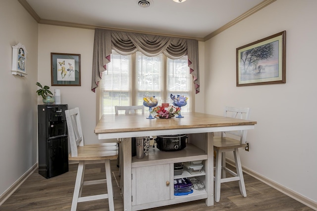 331 Clearbrook Dr, Danville, KY 40422 - dining area featuring crown molding and wood finished floors