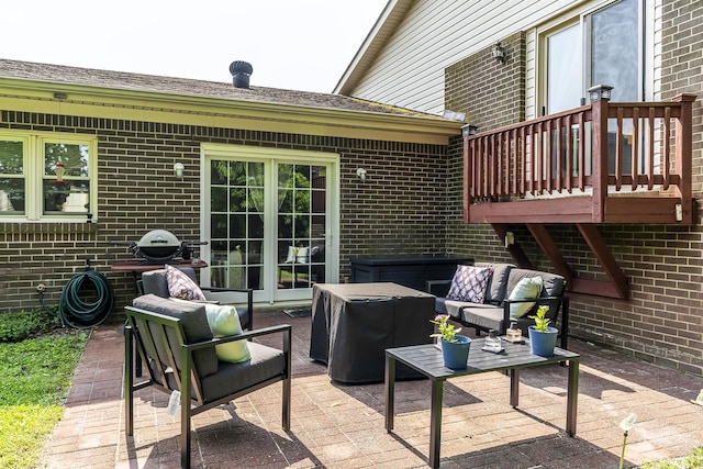 331 Clearbrook Dr, Danville, KY 40422 - view of patio featuring an outdoor hangout area and a wooden deck
