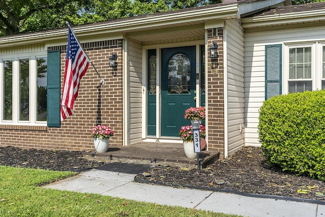 331 Clearbrook Dr, Danville, KY 40422 - view of exterior entry featuring brick siding