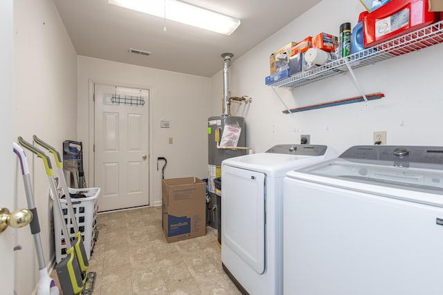 4368 River Oak Trl, Lexington, KY 40515 - laundry area with washing machine and clothes dryer and gas water heater