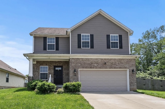 136 Meadowcrest Dr, Georgetown, KY 40324 - view of front of house with brick siding, driveway, and a garage