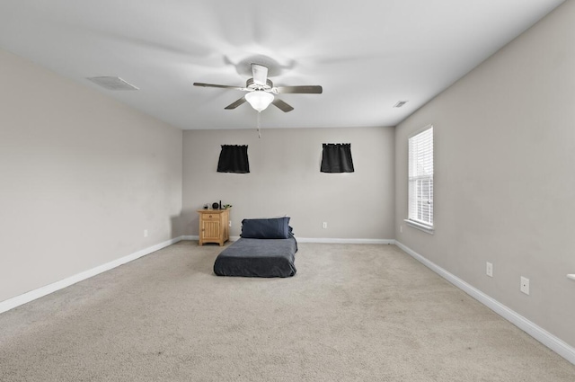 136 Meadowcrest Dr, Georgetown, KY 40324 - sitting room featuring a ceiling fan and carpet flooring