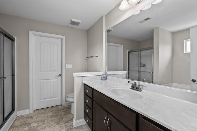 136 Meadowcrest Dr, Georgetown, KY 40324 - full bath featuring a stall shower, vanity, and a tub to relax in