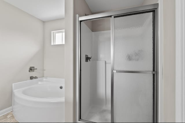 136 Meadowcrest Dr, Georgetown, KY 40324 - bathroom featuring a shower stall and a bath