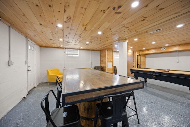 9209 W Hwy 80, Nancy, KY 42544 - game room with recessed lighting, billiards, and speckle patterned floor