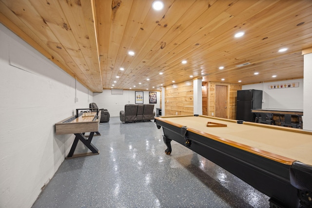 9209 W Hwy 80, Nancy, KY 42544 - rec room with recessed lighting and pool table