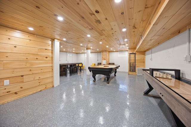 9209 W Hwy 80, Nancy, KY 42544 - rec room featuring billiards, recessed lighting, and bar