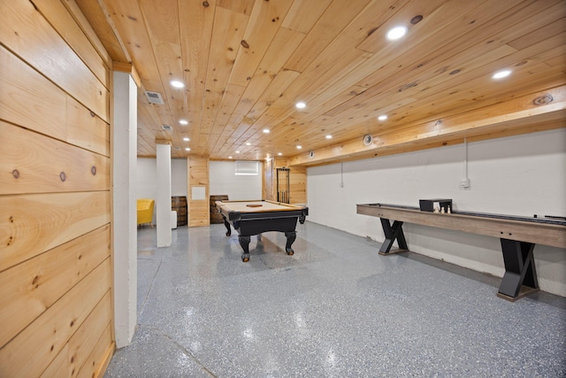 9209 W Hwy 80, Nancy, KY 42544 - rec room featuring recessed lighting, pool table, and speckled floor