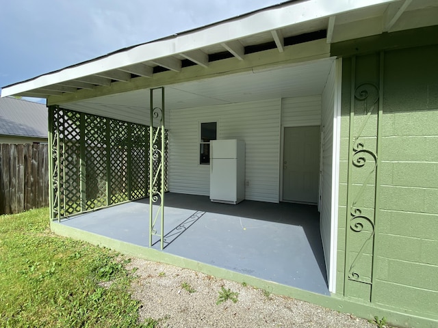 618 N College St, Somerset, KY 42503 - view of patio / terrace featuring a carport