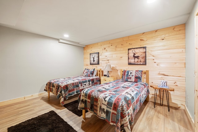 1564 High Ridge Rd, Middleburg, KY 42541 - bedroom with recessed lighting, wood finished floors, and wood walls