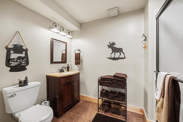 1564 High Ridge Rd, Middleburg, KY 42541 - full bath featuring vanity, tile patterned flooring, and a shower with shower door