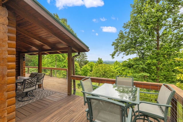 1564 High Ridge Rd, Middleburg, KY 42541 - wooden deck with outdoor dining area