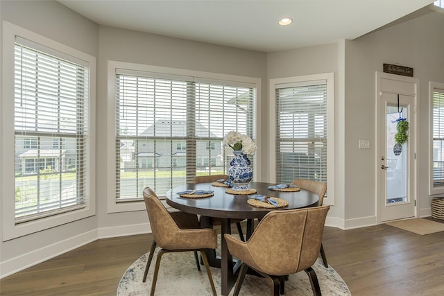 3536 Night Heron Way, Lexington, KY 40515 - dining area featuring plenty of natural light, wood finished floors, and recessed lighting