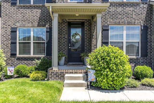 3536 Night Heron Way, Lexington, KY 40515 - doorway to property with brick siding and a porch