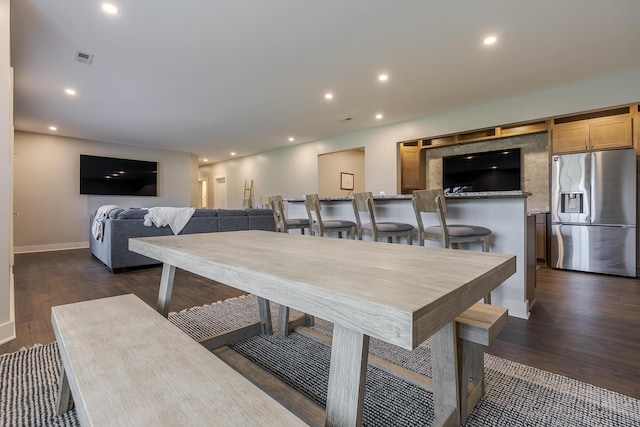 3536 Night Heron Way, Lexington, KY 40515 - dining space with dark wood finished floors and recessed lighting