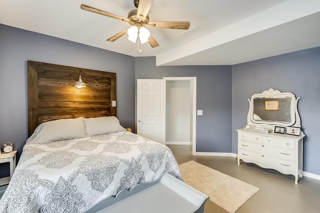 1011 Brown Store Rd, Lawrenceburg, KY 40342 - bedroom featuring finished concrete floors and ceiling fan