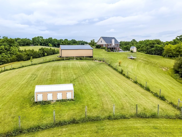 1011 Brown Store Rd, Lawrenceburg, KY 40342 - view of yard with an outbuilding, an outdoor structure, a rural view, and a carport