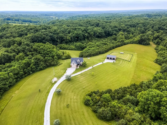 1011 Brown Store Rd, Lawrenceburg, KY 40342 - drone / aerial view of a heavily wooded area