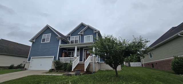 4020 Greentree Rd, Versailles, KY 40383 - craftsman-style house featuring a porch, an attached garage, and concrete driveway
