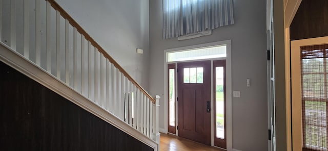 4020 Greentree Rd, Versailles, KY 40383 - foyer with wood finished floors and stairway