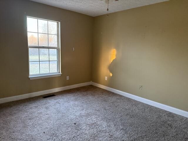 80 Panda Ln, Russell Springs, KY 42642 - empty room featuring a textured ceiling, carpet flooring, and a ceiling fan