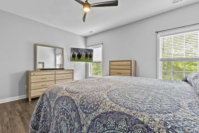 111 Kara Bryn Cv, Georgetown, KY 40324 - bedroom featuring dark wood-style floors and ceiling fan