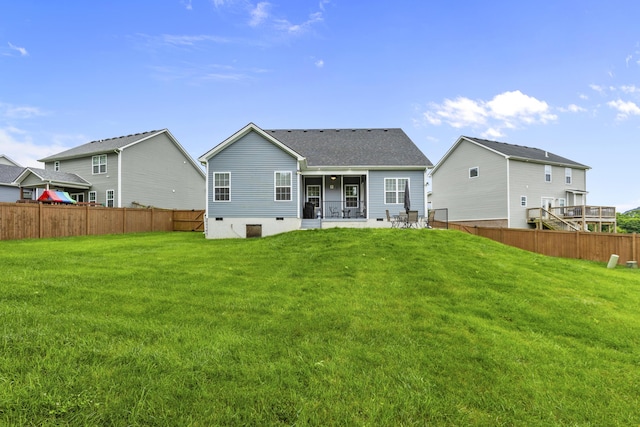 111 Kara Bryn Cv, Georgetown, KY 40324 - back of house featuring a patio, crawl space, and roof with shingles