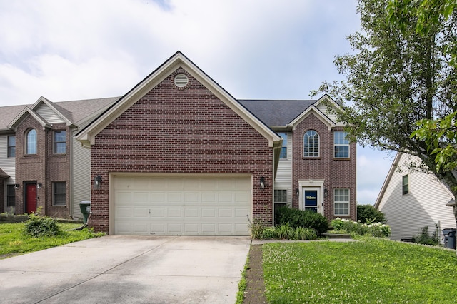 1204 Aldridge Way, Lexington, KY 40515 - traditional home featuring brick siding, driveway, a front yard, and a garage