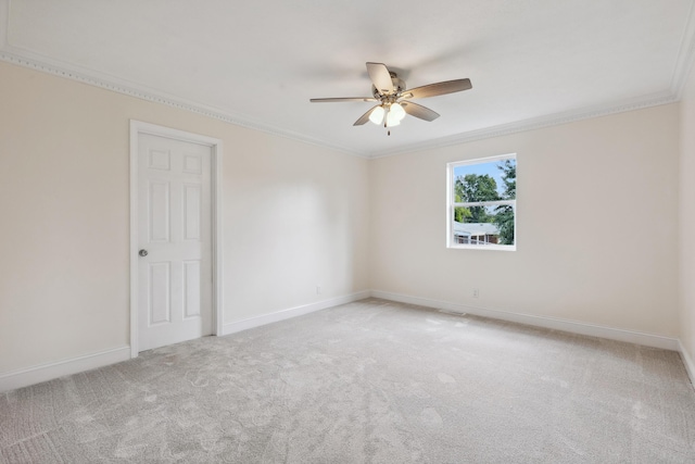 117 S Cumberland St, Berea, KY 40403 - unfurnished room featuring ceiling fan, ornamental molding, and carpet flooring