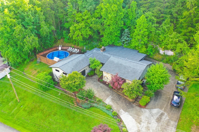 1211 Forest Circle Dr, Corbin, KY 40701 - aerial view of property and surrounding area with a forest